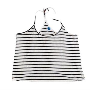 Old Navy Women’s Small Summer Tank Flowy Black White Stripes Vacation